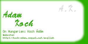 adam koch business card